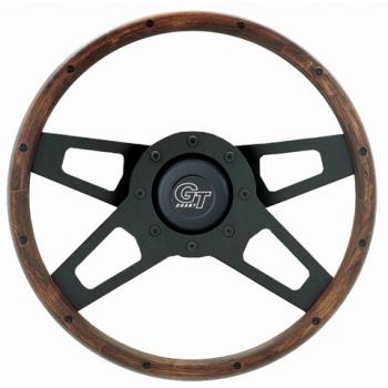Grant Products - Grant Steering Wheels Challenger Steering Wheel 13-1/2" Diameter 4-Spoke Wood Grip - Steel