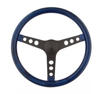 Grant Products - Grant Steering Wheels Metal Flake Steering Wheel 11-1/2" Diameter 3-Spoke - Blue Metal Flake Grip