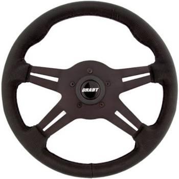 Grant Products - Grant Steering Wheels Gripper Steering Wheel 13" Diameter 4-Spoke 1" Dish - Diamond Textured Vinyl Grip
