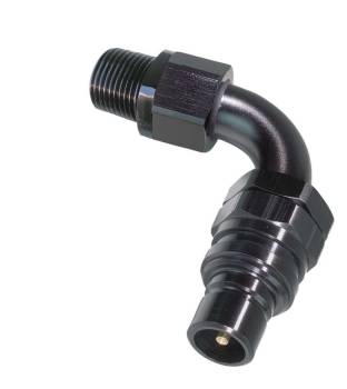 Jiffy-tite - Jiffy-tite 2000 Series Quick Release Adapter 90 Degree 1/8" NPT Male to Quick Release Plug Valved - FKM Seal