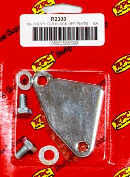 Racing Power - Racing Power Gasket/Hardware EGR Block Off Plate Steel Chrome Small Block Chevy - Each