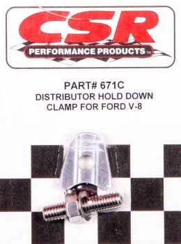 CSR Performance Products - CSR Performance Ford V8 Distributor Hold Down Clamp - Clear