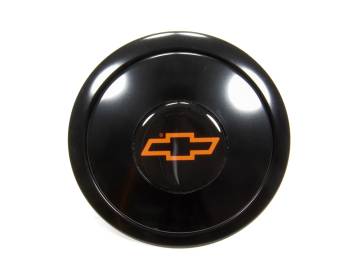 GT Performance - GT Performance GT9 Horn Button Chevy Bowtie Logo Billet Aluminum Black Anodize - 9 Bolt Steering Wheels