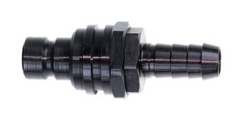 Jiffy-tite - Jiffy-tite 3000 Series Quick-Connect -6 AN Male Hose Barb Plug Hose End - Valved - Fluorocarbon Seal - Stealth Black Finish