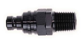 Jiffy-tite - Jiffy-tite 3000 Series Quick-Connect Male 1/4" NPT Plug Fitting - Valved - Fluorocarbon Seal - Stealth Black Finish