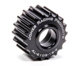 Jones Racing Products - Jones Racing Products HTD Alternator Pulley 18-Tooth 17 mm Bore Aluminum - Black Anodize