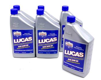 Lucas Oil Products - Lucas Oil Products High Performance Plus Motor Oil 20W50 Conventional 1 qt - Set of 6