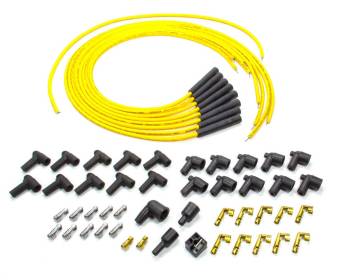 Moroso Performance Products - Moroso Blue Max Spiral Core Universal Ignition Wire Set - 8 Cylinder Engines - Plug Terminals/Boots: Straight; Dist - Terminals/Boots: HEI & Non-HEI; Wire Color: Yellow