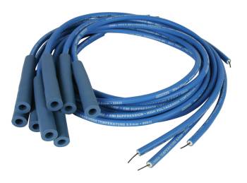 Moroso Performance Products - Moroso Blue Max Spiral Core Universal Ignition Wire Set - 8 Cylinder Engines - Plug Terminals/Boots: Straight; Dist - Terminals/Boots: HEI & Non-HEI; Wire Color: Blue