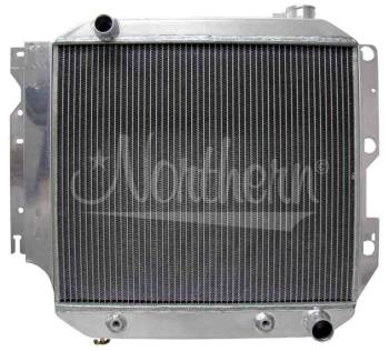 Northern Radiator - Northern 21" W x 21" H x 3-1/8" D Radiator Pass Inlet/Driver Outlet Aluminum Natural - V8 Conversion