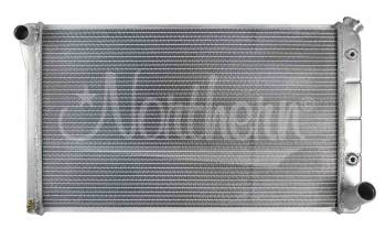 Northern Radiator - Northern 32-3/4" W x 18-3/8" H x 3-1/8" D Radiator Driver Inlet/Pass Outlet Aluminum Natural - Auto-Trans