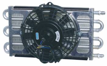 Perma-Cool - Perma-Cool Maxi-Cool Fluid Cooler and Fan 6 Pass 15-1/2 x 7-1/2 x 3" Tube Type - 6 AN Male Inlet/Outlet