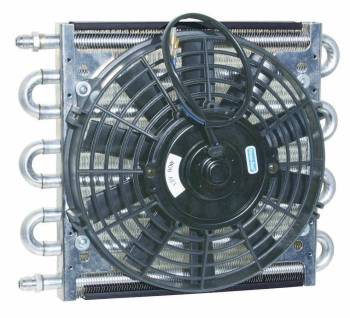 Perma-Cool - Perma-Cool Maxi-Cool Fluid Cooler and Fan 8 Pass 12-1/2 x 10 x 3" Tube Type - 6 AN Male Inlet/Outlet