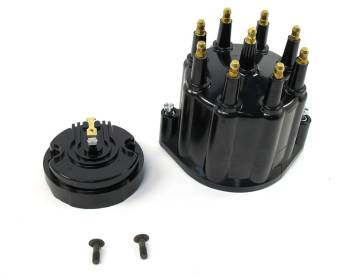 PerTronix Performance Products - PerTronix Distributor Cap & Rotor Kit - Black w/ Male Tower