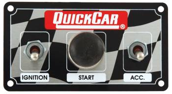 QuickCar Racing Products - QuickCar Single Ignition Dirt Ignition Control Panel W/ 3 Wheel Brake Switch