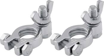 QuickCar Racing Products - QuickCar Battery Terminals - Top-Mount Nickle Plated Brass (Pair)