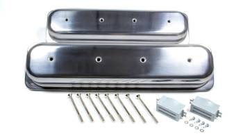 Racing Power - Racing Power Polished Aluminum Valve Covers - Short - SB Chevy 87-97 Valve Covers - No Holes