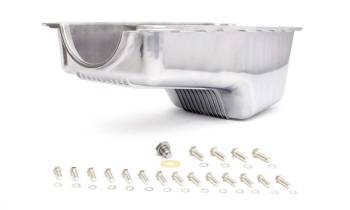 Racing Power - Racing Power Front Sump Engine Oil Pan Stock Depth Aluminum Polished - Small Block Ford