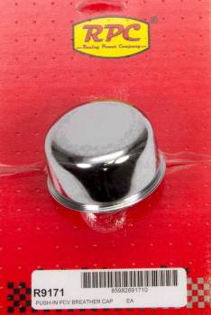Racing Power - Racing Power Co-Packaged Chrome Push In Breather 2-3/4in Dia 3/4in Neck