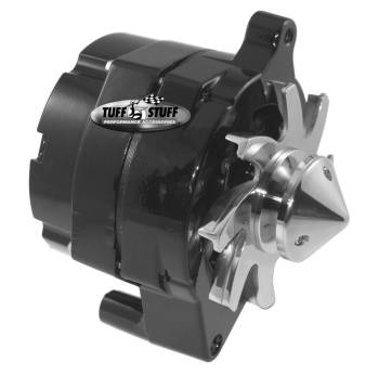 Tuff-Stuff Performance - Tuff Stuff Silver Bullet Alternator - 140 AMP - 1-Wire - Smooth Back - Ford - V-Groove Pulley - Black