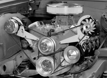 Alan Grove Components - Alan Grove Components Alternator / Power Steering Bracket - BB Chevy - Short Water Pump - LH
