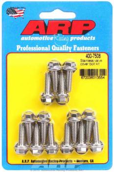 ARP - ARP Stainless Steel Valve Cover Bolt Kit - For Cast Aluminum Covers - 1/4"-20 - .812" Under Head Length - Hex (14 Pieces)