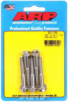 ARP - ARP 1/4-20" Thread Bolt 1.750" Long 5/16" Hex Head Stainless - Polished