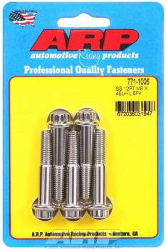 ARP - ARP 8 mm x 1.25 Thread Bolt 45 mm Long 10 mm 12 Point Head Stainless - Polished