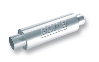 Borla Performance Industries - Borla XR-1 Stainless Racing Sportsman Round Muffler - Inlet: 3-1/2" - Outlet: 3-1/2" - Case Dimensions: 15" L x 5" Diameter