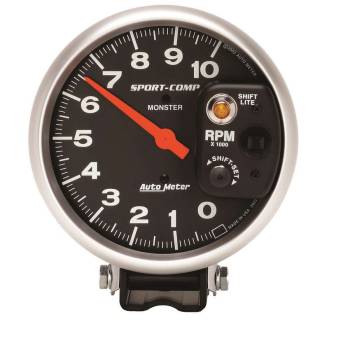 Auto Meter - Auto Meter 10,000 RPM Sport-Comp Shift-Lite 5" Monster Tachometer