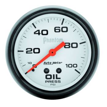 Auto Meter - Auto Meter Phantom Electric Oil Pressure Gauge - 2-5/8" - 0-100 PSI