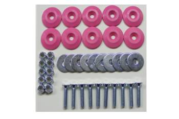 Dominator Racing Products - Dominator Racing Products Flathead Countersunk Bolt Kit Countersunk Washers/Nuts - Pink
