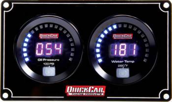 QuickCar Racing Products - QuickCar Digital 2-Gauge Panel OP/WT