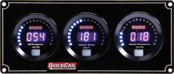 QuickCar Racing Products - QuickCar Digital 3-Gauge Panel OP/WT/WP