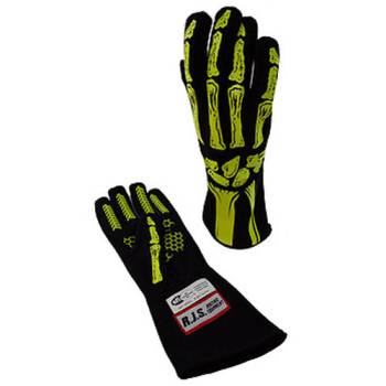 RJS Racing Equipment - RJS Double Layer Skeleton Gloves - Yellow - XX-Large
