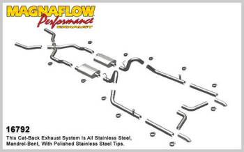 Magnaflow Performance Exhaust - Magnaflow Performance Exhaust 55-57 Chevy Bel Air Crossmember Back Exhaust