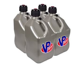 VP Racing Fuels - VP Racing Fuels 5 Gallon Motorsports Utility Jug - Square - Silver (Case of 4)