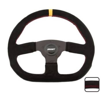 Grant Products - Grant Steering Wheels Suede Series Steering D- Wheel 13.75" Diameter