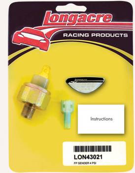 Longacre Racing Products - Longacre 4 psi Fuel Pressure 1/8" NPT Sender
