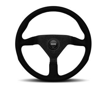 Momo - Momo Montecarlo Alcantara Steering Wheel - 350mm - Black Leather / Black Stitching