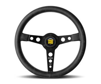 Momo - Momo Prototipo Heritage Steering Wheel - 350mm - Black Leather - Black Spokes