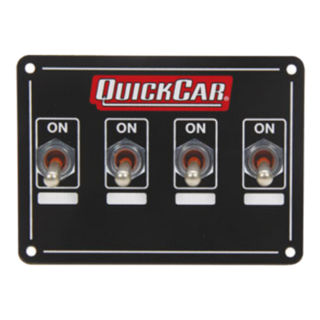 QuickCar Racing Products - QuickCar Weatherproof 4 Switch Accessory Panel - Non-lighted