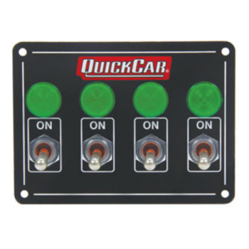 QuickCar Racing Products - QuickCar Weatherproof 4 Switch Accessory Panel - Lighted