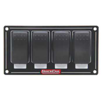 QuickCar Racing Products - QuickCar Weatherproof 4 Rocker Switch Accessory Panel - Non-lighted