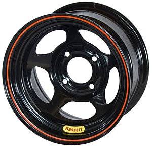 Bassett Racing Wheels - Bassett Racing Wheels 13x8 4x4.25" 4" BS Black