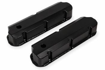 Holley Performance Products - Holley Sniper Fabricated Aluminum Valve Cover - Ford Small Block - Black Finish