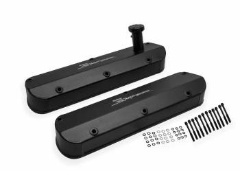 Holley Sniper - Sniper Fabricated Aluminum Valve Cover - Ford Small Block - Black Finish
