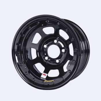Bassett Racing Wheels - Bassett D-Hole Beadlock Wheel - 15" x 8" - Black Powder Coat - 2" Backspace - 5 x 4.75" Bolt Pattern
