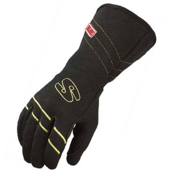 Simpson Hi-Vis Glove - Black w Yellow Trim
