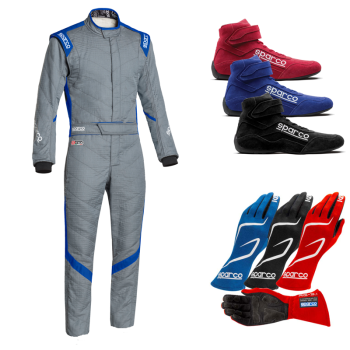 Sparco Victory RS-7 Boot Cut Suit Package - Grey/Blue 0011277HBGRAZPKG